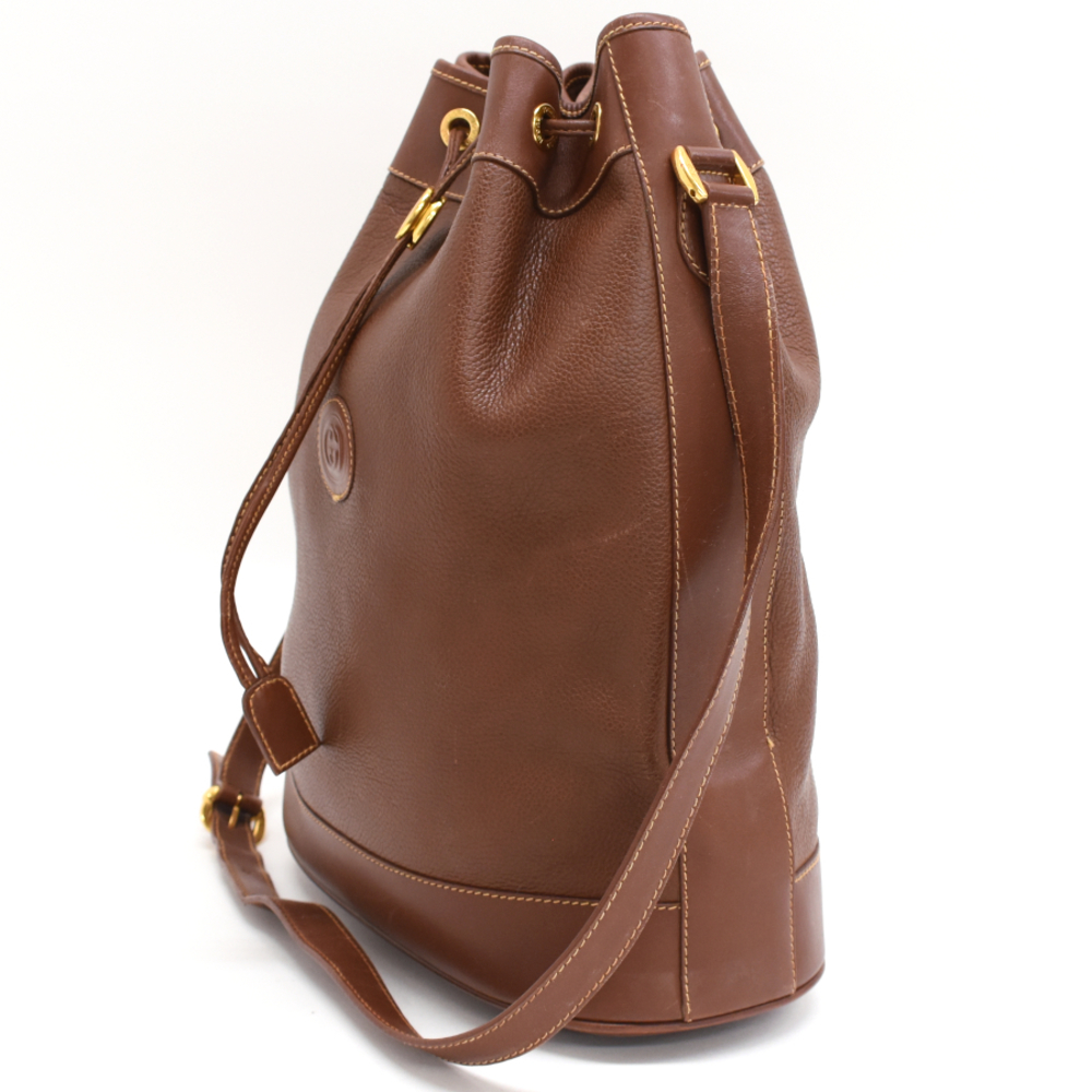 Gucci Drawstring Shoulder Bag Interlocking Gg Lea… - image 2